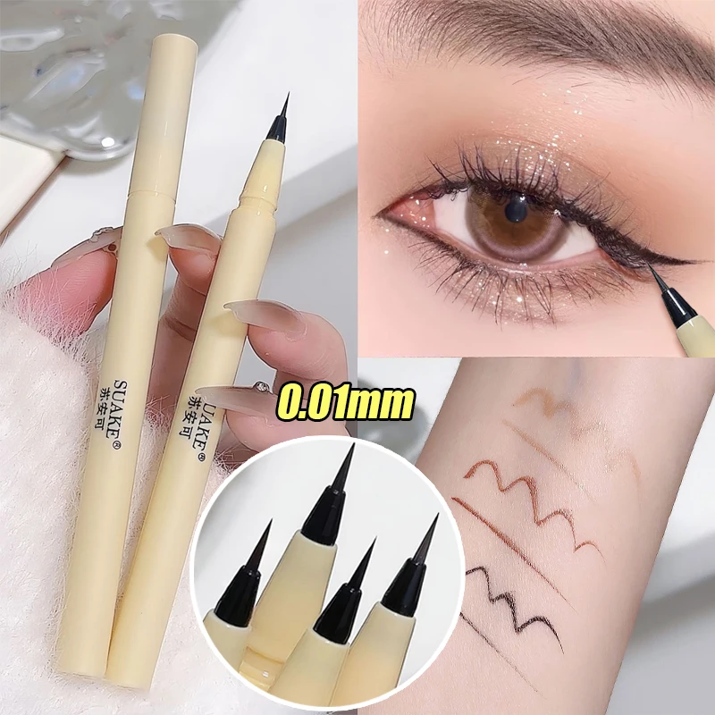 0,01 mm ultra-fine matné tekuté očné linky Pencilované vodotesné rýchle sušenie Čierna hnedá ležajúca priadka priadky priadky dolných rias do dolných rias