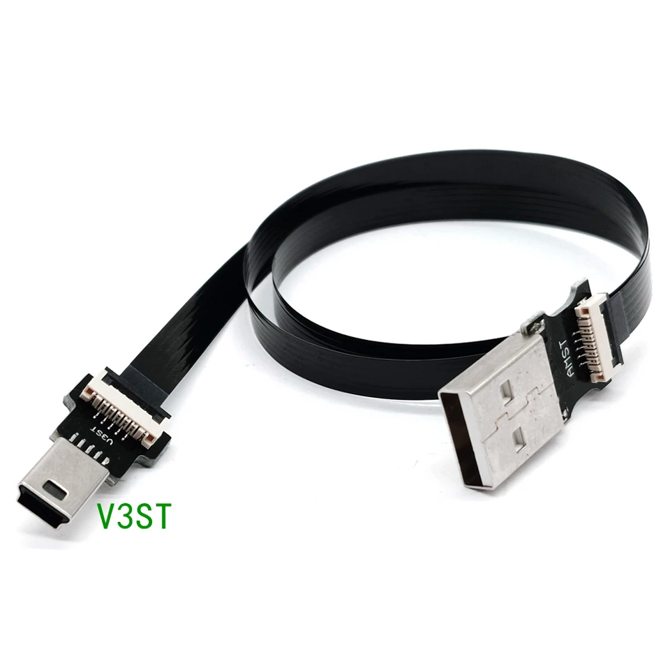 0,05 m-1m FPC MINI MINI USB DATA DATA KÁBLA LEST T-port V3 Old Style Dash CAM Power kábel zmenený na rozhranie USB Universal Short