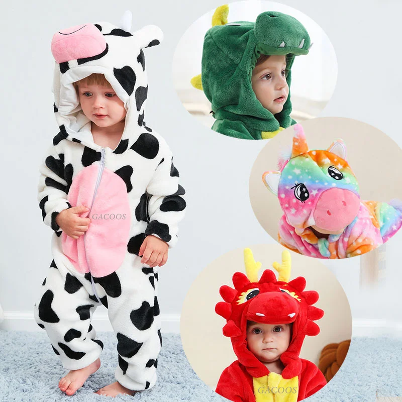 0 1 2 3 4 roky Kigurumi pyžamy pre batoľatá detské oblečenie Detské oblečenie detské dinosaura UNICORN Lion Rabbit Cosplay kostýmy