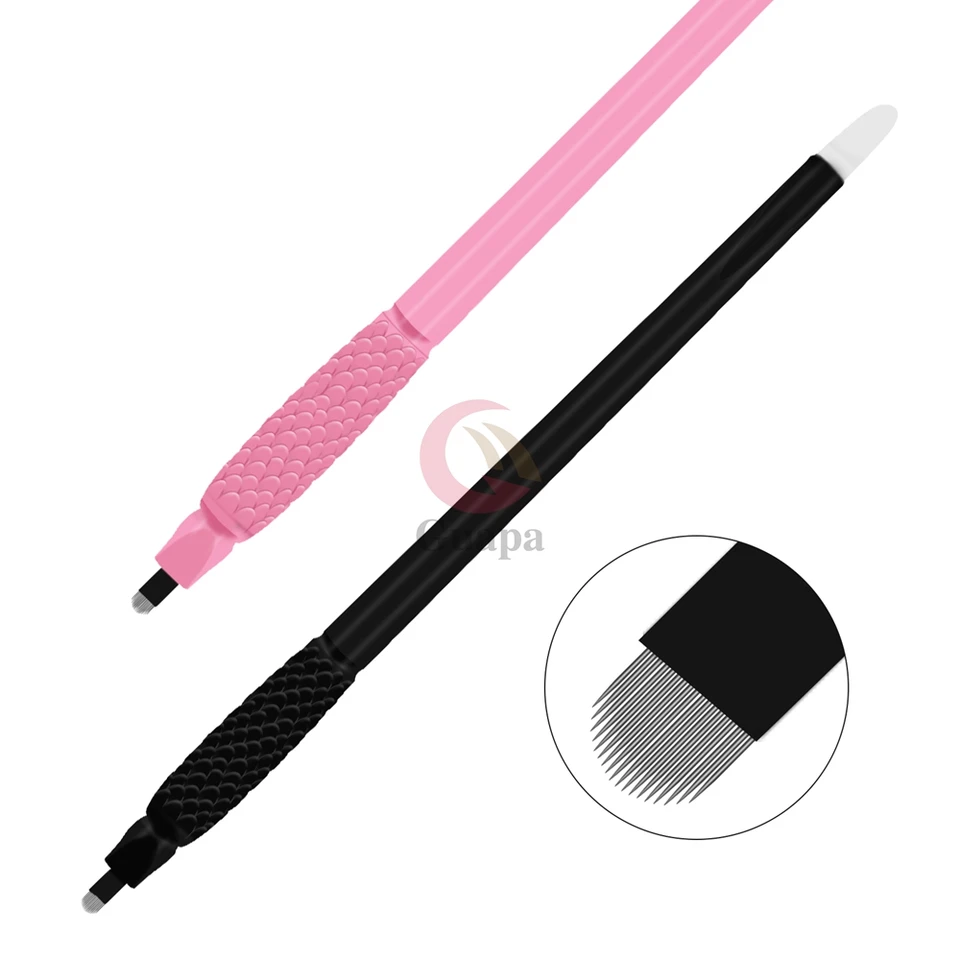 0,15 mm 18U jednorazové mikrobladivé pero polotrvalé make-up obočie tetovacie pero s dobrým účinkom pre obočie Vlasové ťahy