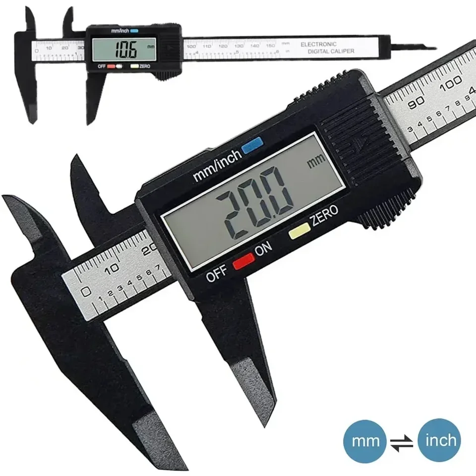 0-150 mm meracie nástroje plastový elektronický digitálny displej stromer Celiper Student Vernier pravítko Mini meranie merania merania