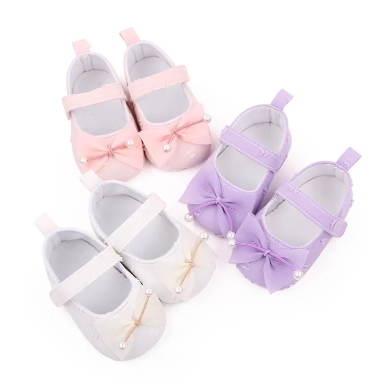 0-18 mesiacov Dievčatá Bowknot Flats mäkké podrážky topánky Non-šmykľavky princezná svadobné šaty vychádzkové topánky pre novonarodené dievčatá