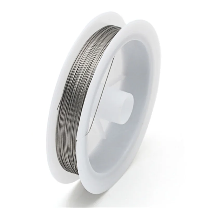 0,25/0,3/0,38/0,45/0,5/0,6/0,7/0,8/1 mm strieborné šperky remeselné kovové drôty Soft Strunové šnúrky s korálkovým náramkom náhrdelník
