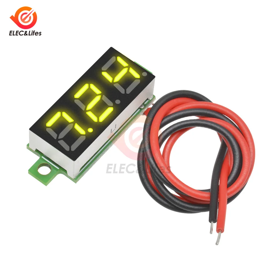 0,28 palca DC LED digitálne voltmeter DC 3,7-30 V napätie merača automatického automobilu Mobilné napätie Tester Detektor napätia červenej zelenej modrej žltej farby