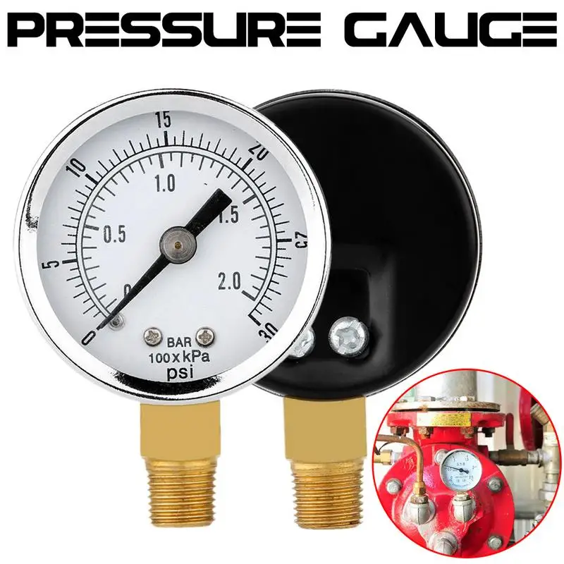 0-30 PSI 0-2 Bar 40 mm priemery tlakomerový merací merač kompresoru Hydraulický tlakový tester Manometer Memera tlaku