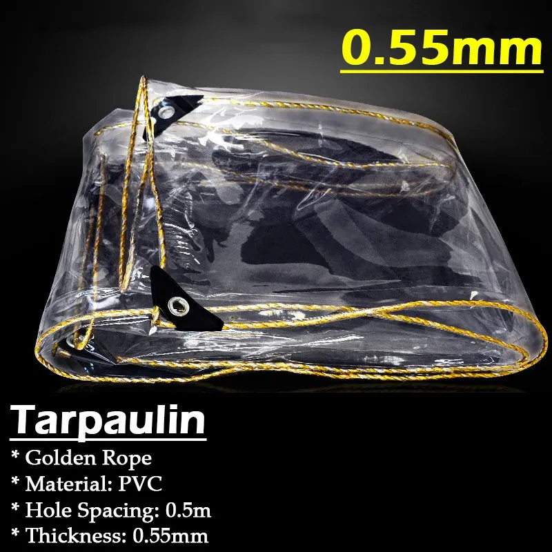 0,35/0,55 mm vonkajší priehľadný PVC nepremokavý plachta záhradné rastliny Rainproof Pasor Balkony Window