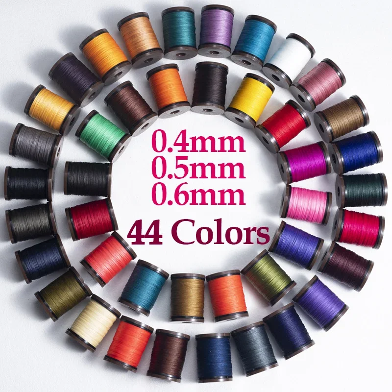 0,4/0,5/0,6 mm DIY ručné šitie vosku ručne vyrábané okrúhle voskové niť pre kožené remeselné vlákno tkanú šnúru pre remeslá