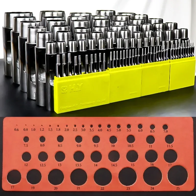 0,5-20 mm kožená remeselná dutina Punch Round Ocele Nôž Nôž pre pásy papierové vrecko Kovové tesnenia plastový punč