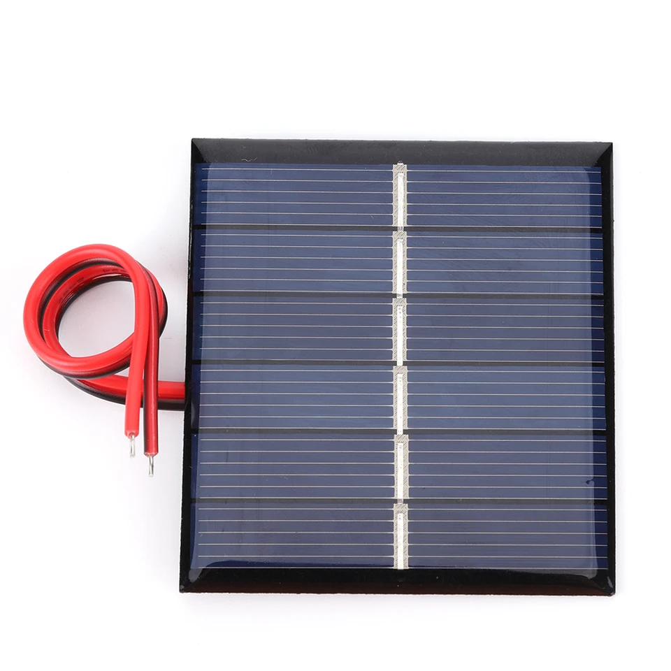 0,55 W 3V Malý solárny panel s káblami solárna nabíjačka na nabíjačku Epoxy Solárny panel Photovoltaické bunky nabíjačku pre solárne svetlo pre solárne svetlo