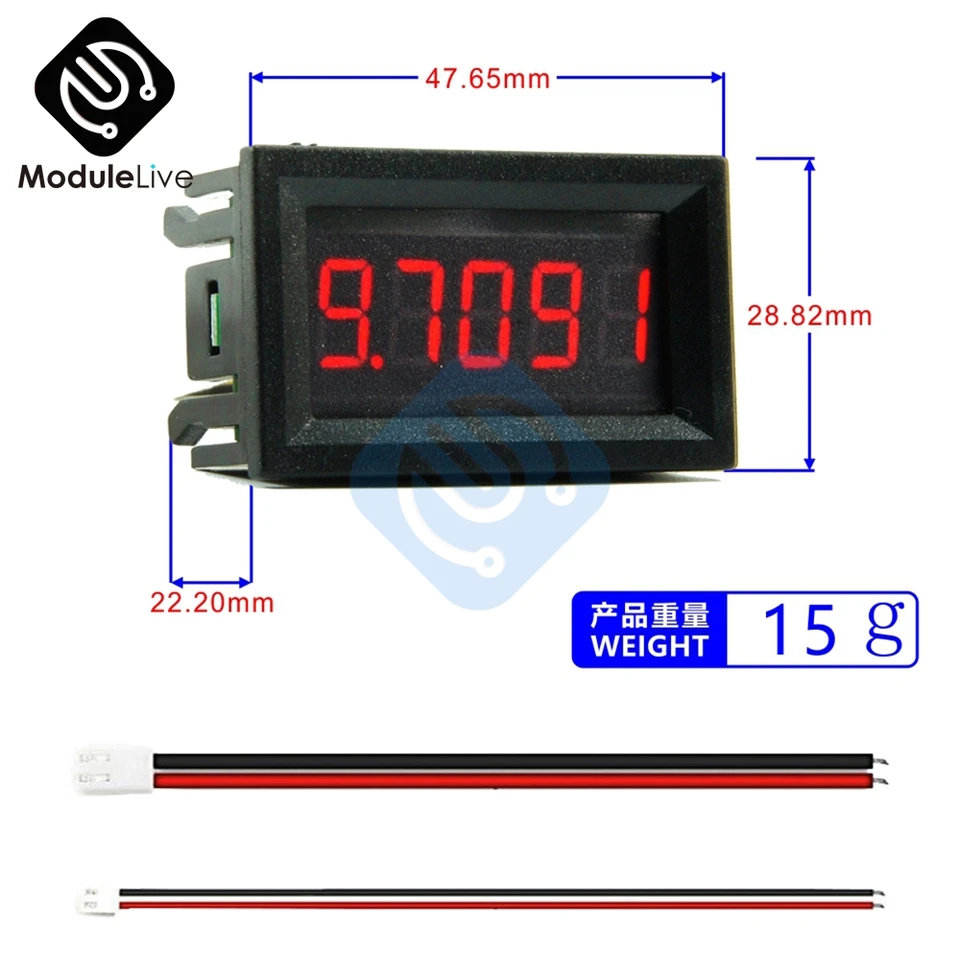 0,56 palca 4 drôt 5-ciferné vysoko presné DC DIGITÁLNE DIGITÁLNE DIGITÁLNE AMMETER 50MA ZELENÁ ČERVENÁ BLUE LED displej AMPETER AMPETER AMPETER