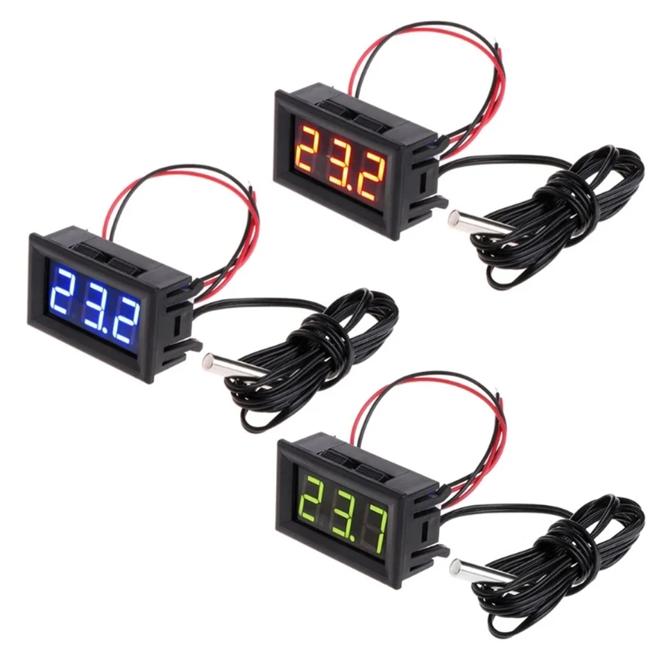 0,56 palca LED Digitálneho tepemerového testera Panel DC 5-12V Senzor teplomeru so snímačmi sondu teplotný prístroj