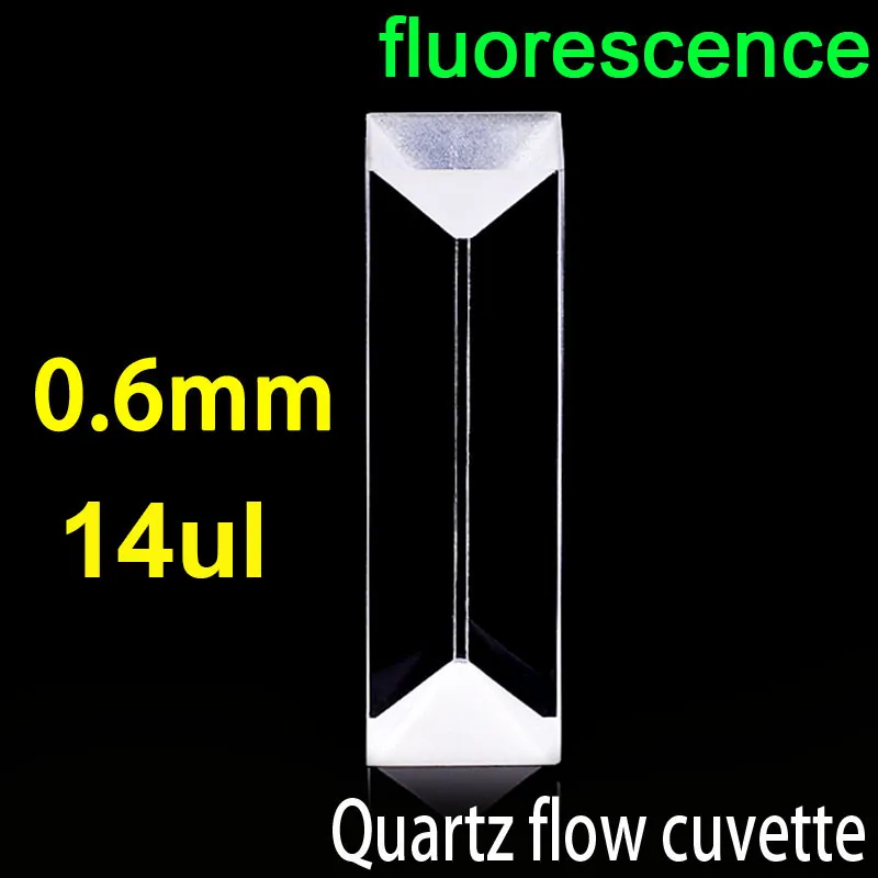 0,6 mm kremenný fluorescenčný prietok CUVETTE CELL 14UL