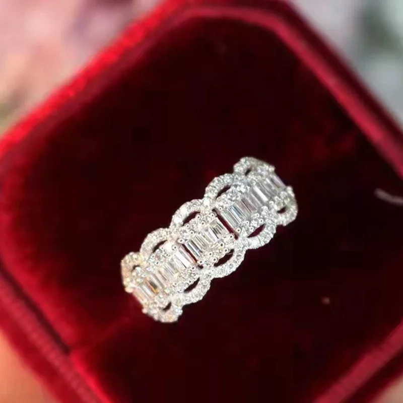 0,75 Carat Natural Diamond AU750 18K Svadobné kapely pre dámske zásnubné šperky
