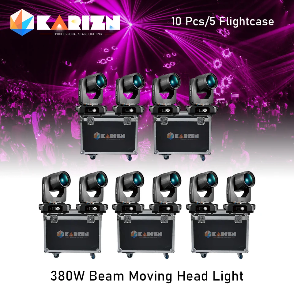 0 Daň 10ks 380W Beam 20R Moving Head Light s Flycase 20R Etapa DJ Club Lighting Event DJ Lyre Beam Sharpier DMX512 pre DJ