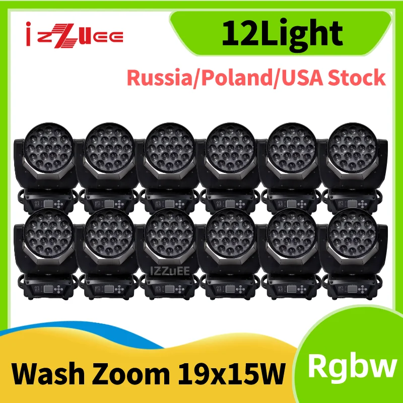 0 Daň 19x15w Zoom Múchajúca hlava Light RGBW 4-v-1 19x15 Zoom Beam Wash Lights Professional STAGA DJ BAR