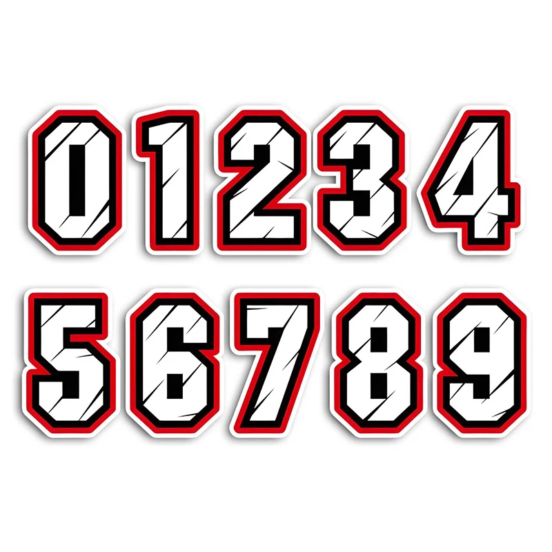 0123456789 Racing Sign čísla