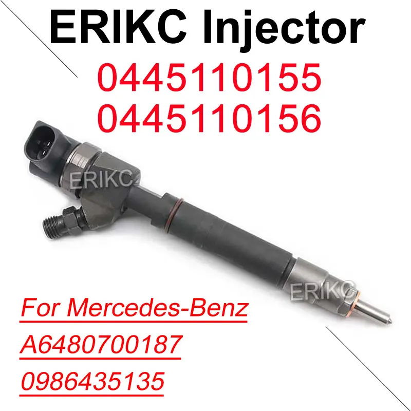 0445110156 Injector nafty nafty 0445110155 Dýza Spray Common Rail 0986435135 pre Bosch Mercedes-Benz A6480700187 6480700187