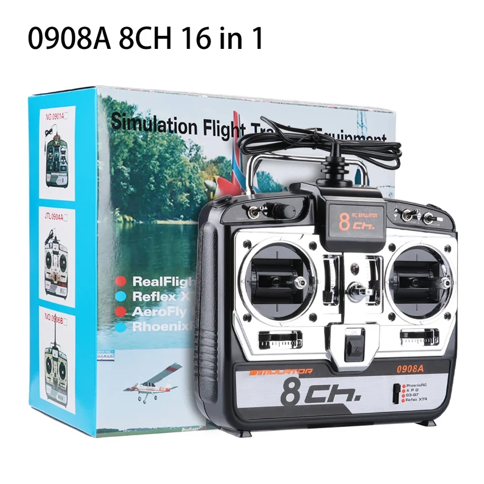 0904A / 0908A 6-8CH 16 v 1 RC Flight Simulator W / CD Podpora G7 Phoenix 5 XTR pre RC FPV Racing Drone Helikoptéra QuadCopter