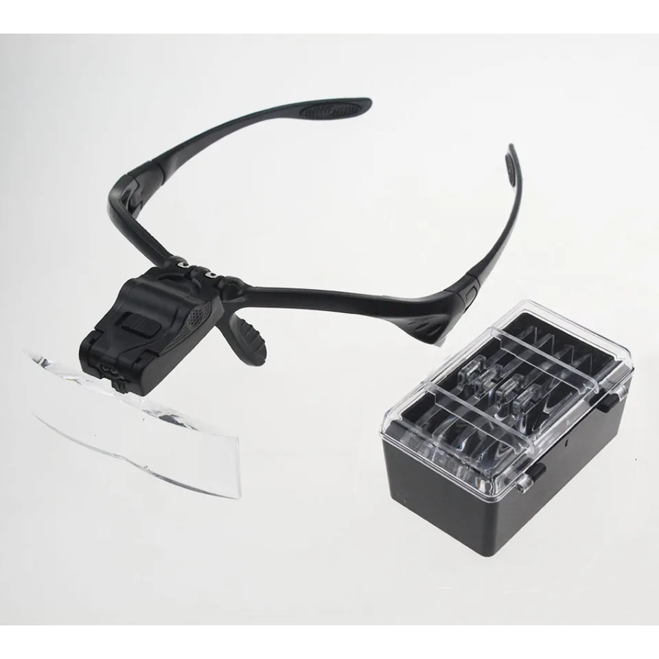 1,0/1,5/2,0/2,5/3,5x šmrnc čudáčka Švapovacie okuliare Oprava očí Šúdi 2 LED svetlé okuliare Loupe Optical šošovka