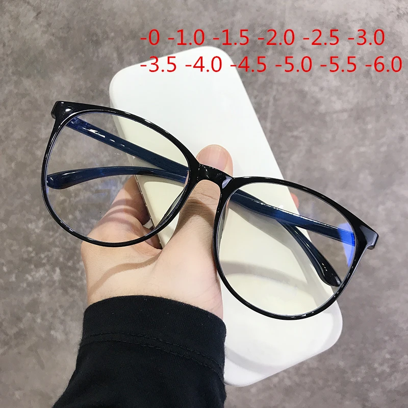 -1.0 1,5 2.0 až 6.0 Čierne dokončené okuliare krátkozraky Muži Ženy Priehľadné okulia