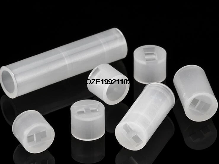 1 000 ks Nylonový valcový LED dióda držiaka držiaka podpora vonkajšieho priemeru. 4 mm x 9 mm číry