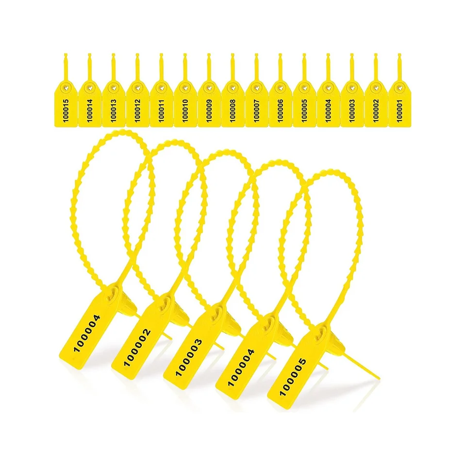 1 000 ks plastové tulene tuhácniky hasiace prístroje Hasiace prístroje bezpečnostné značky tesnenia Bezpečné číslované štítky Zip Ties (žlté)