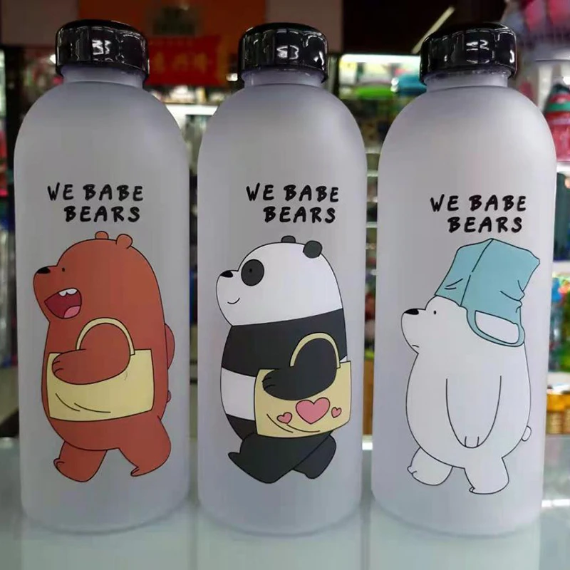 1 000 ml plastový priehľadný fľaša na vodu INS prenosné letné vonkajšie športové slamené vodné pohár