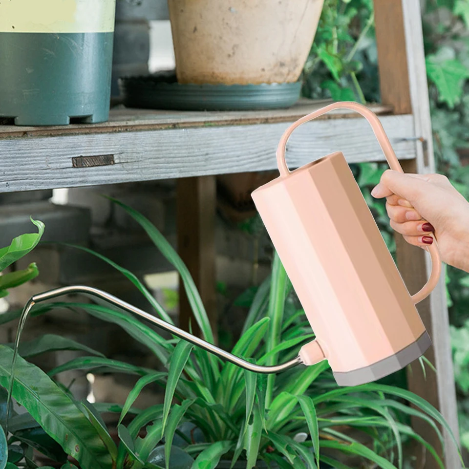 1 000 ml zavlažovanie rastlín môže z nehrdzavejúcej ocele zakrivené ústa zakrivené ústa Cypling môže domácnosť odnímateľná tryska pre bonsai šťavnaté