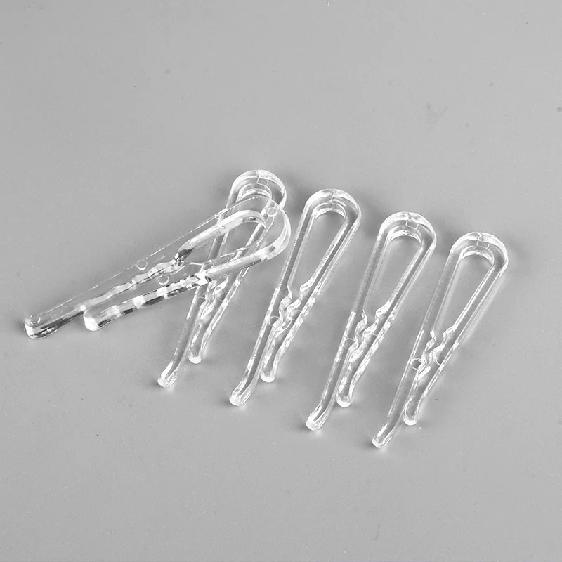 1 000 pcs odevné sponky priehľadné PP plastové ponožky spodná bielizeň Upevňovacie klipové klipové doplnky