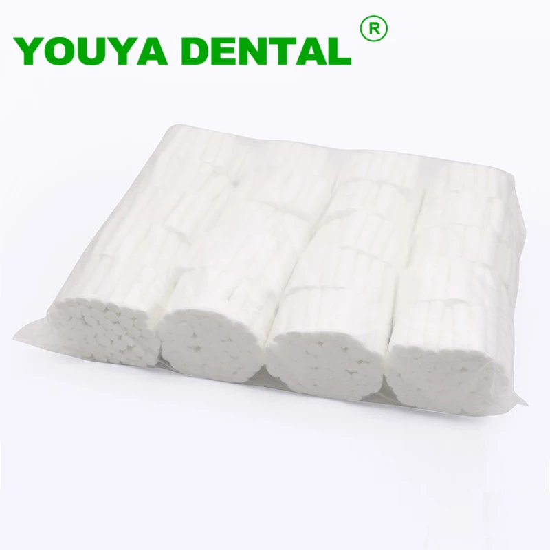 1 000 pcs zubná bavlnená vata nakladateľná chirurgická bavlnená zubné rolky ošetrenie vysoko absorbujúcimi zubnými zubnými materiálmi