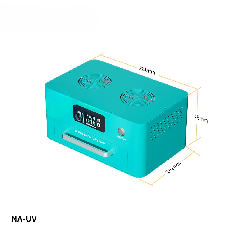1 000 W 8-palcový inteligentný UV UV utlieskanie Light Box pre opravu mobilného telefónu OCA Loca UV Glue rýchle teplo teploty Zakrivenie