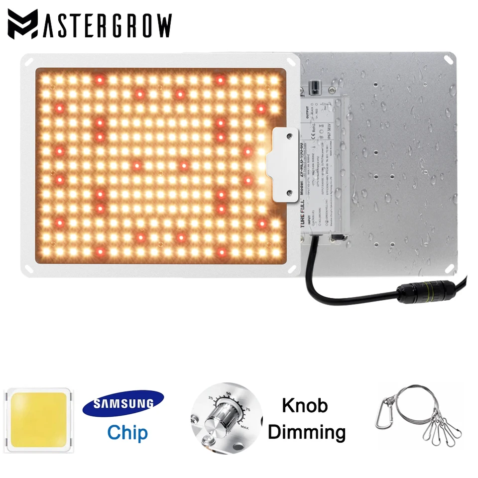 1 000 W Full Spectrum LED Grow Light Samsung LM281B Stlmiteľná kvantová doska kvantovej dosky tichej fanúšikov ， pre sadenicu, zeleninu a kvitnutie