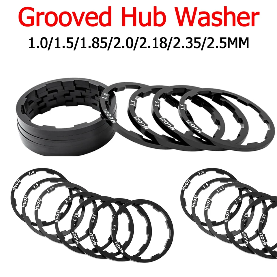 1/1,5/1,85/2/2,18/2,35/2,5 mm bicykel Hub WASHER MTB Spodné držiaky zo zotrvačníka Cassette Cesta Cesta FreeHub Washer