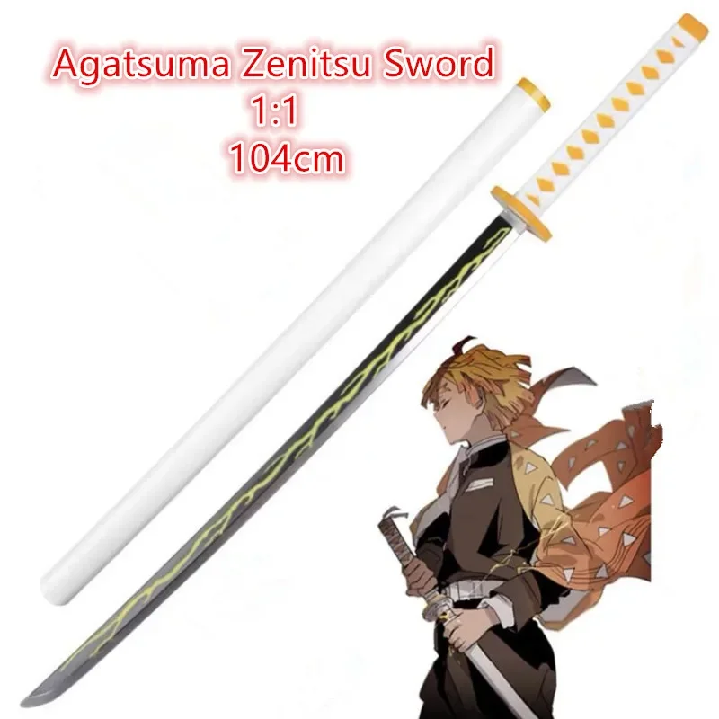1: 1 Cosplay Sword Weapon Agatsuma Zenitsu Sword Anime ninja nôž pl hračky 104 cm