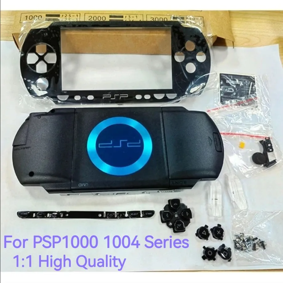 1: 1 Náhradná obalová plocha čelných dosiek pre PSP1000 1004 1006 Cover Case Case Cover Cover s tlačidlami pre PSP 1000 1004 série