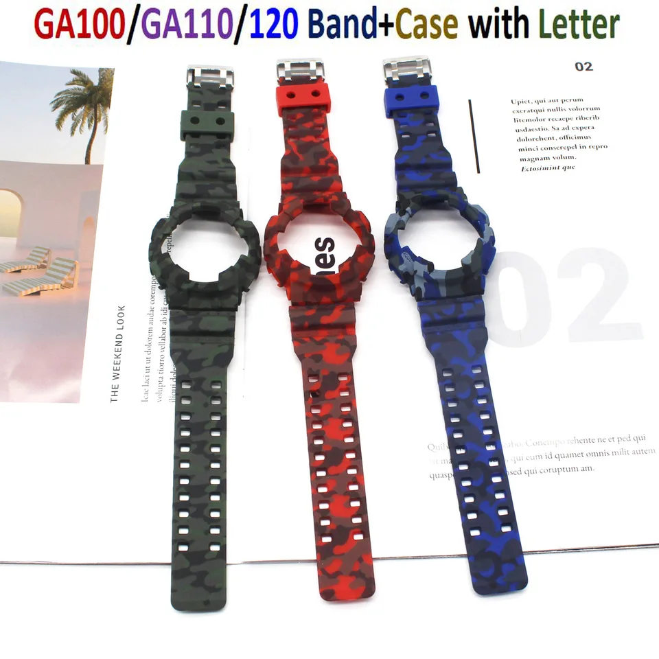 1+1 ZÁKLADNÝ RÁM ZÁKLADNÝCH GA-100/GA-110/GA-120/GD-100/GD-110/GD-120 Band SAP Smart Bracelet WatchBand Watch Brist GA110
