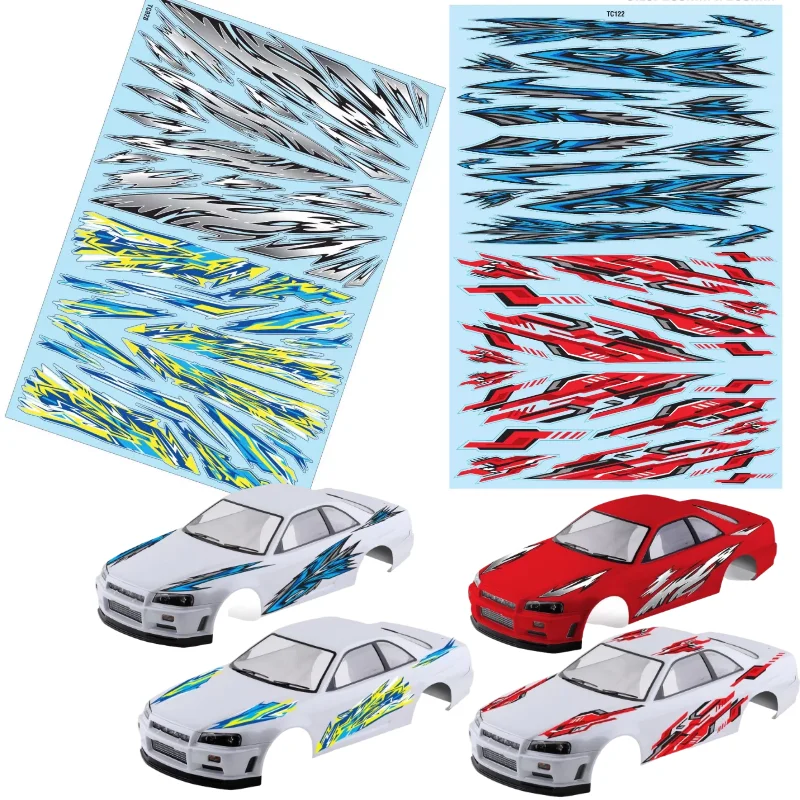 1/10 A4 RC Aplikácia blikajúca blesková nálepka už rezaná skrutka pre telo pre drift Touring Touring Monster GT Crawler Scale