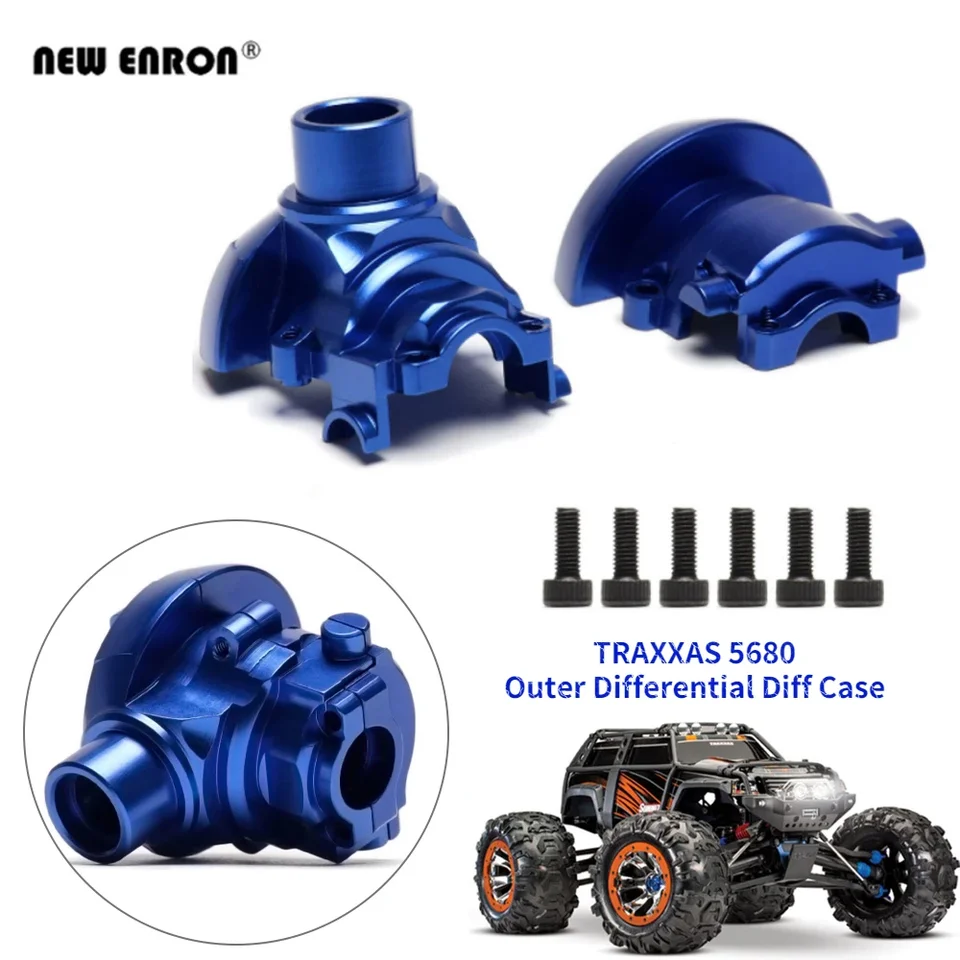 1:10 Hliník Vymeňte #5680 Predný a zadný vonkajší diferenciálny rozlišovací puzdro dom pre časopisy Crawler Crawler 1/10 Traxxas Summit 56076-4
