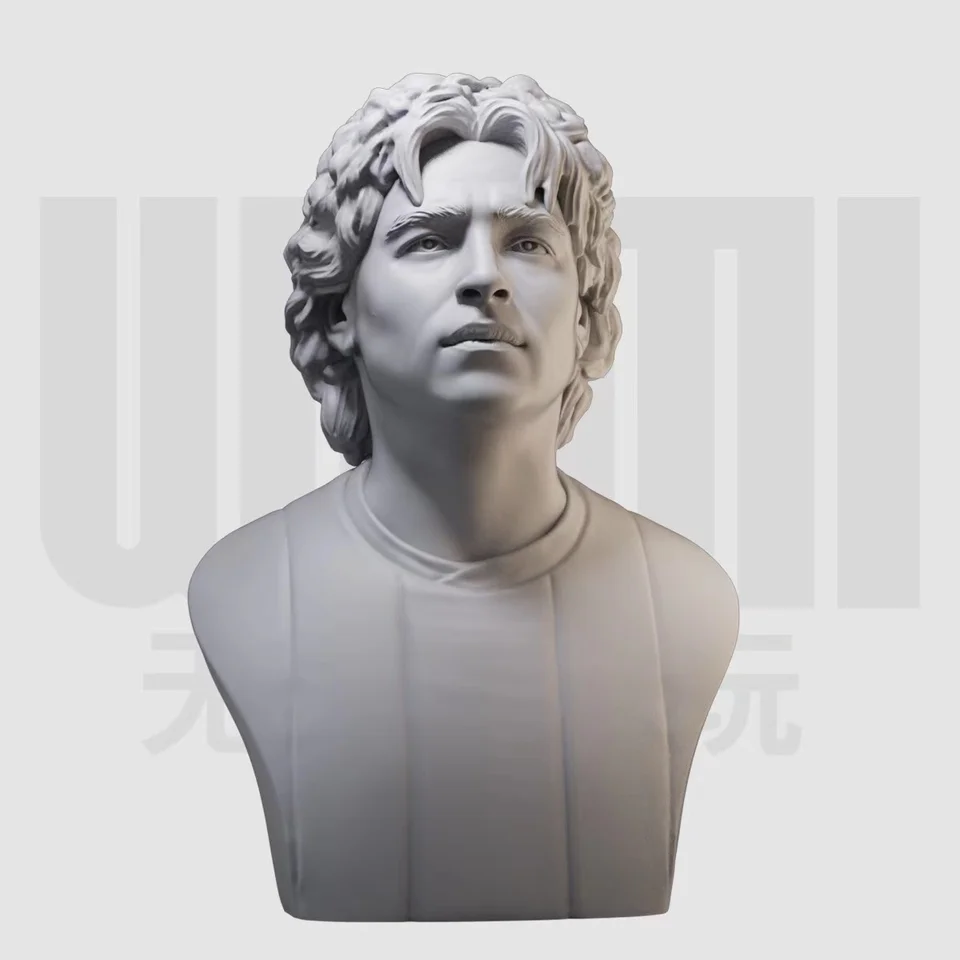 1/10 maradona busta brazílska futbalová hviezda živici biela forma GK Hand Model
