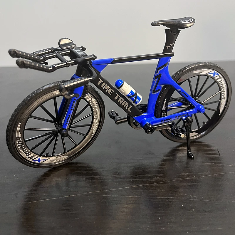 1:10 Model zliatina Biycle Mountain Finger TT Racing Blue Mini Bike Diecast Diecast Adult Simulation Collection Gifts Hračky Boys
