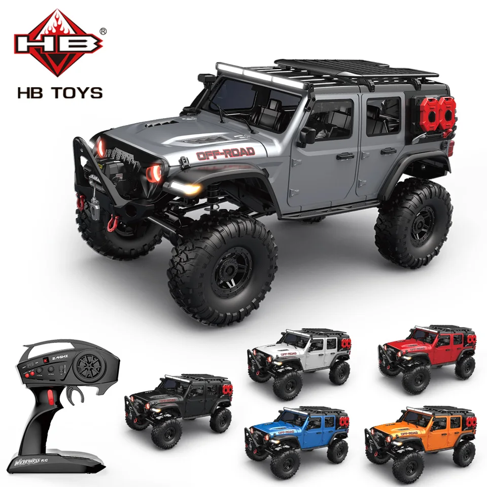 1/10 RC CAR HB RTR R1011 Vozidlo diaľkového ovládania 2.4G Plné proporcionálne skalné LED svetlo LED svetlo 4WD OFFORE TRACKOVÉ HOLY Hračky