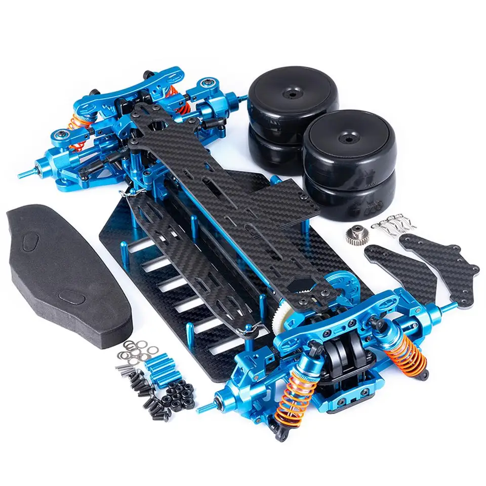 1/10 Rám z uhlíkových vlákien pre TAMIYA 1/10 TT02 Kovový a plastový ráme