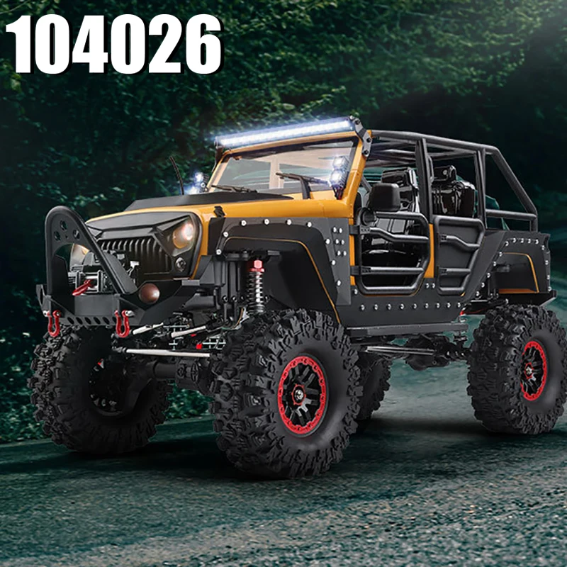 1:10 WLToys 4WD 104026 RC CAR s elektrickým navijakom terénne vozidlo Wrangler Replica Model zliatiny Diferenciálny zámok Vianoce narodeniny