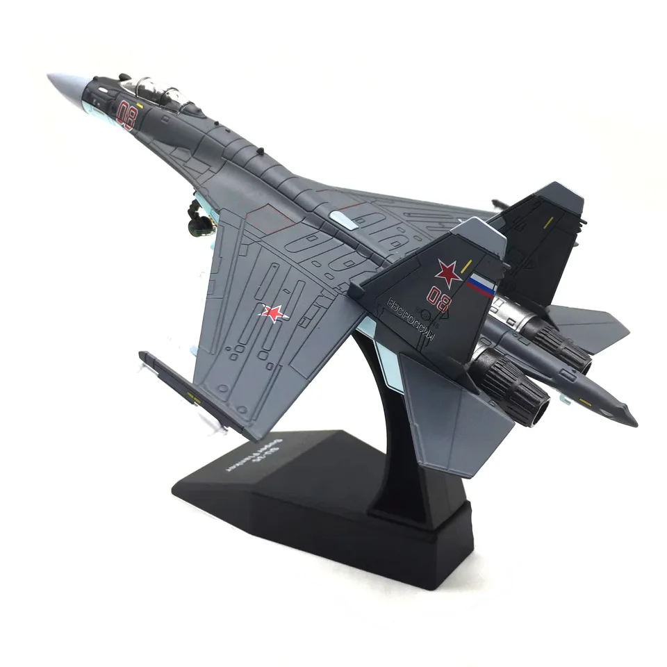 1/100 Miniatúrna zliatina Miniatúrna zliatina Ruska SU-35 stíhací simulačný model zberateľský model repliky lietadla Model
