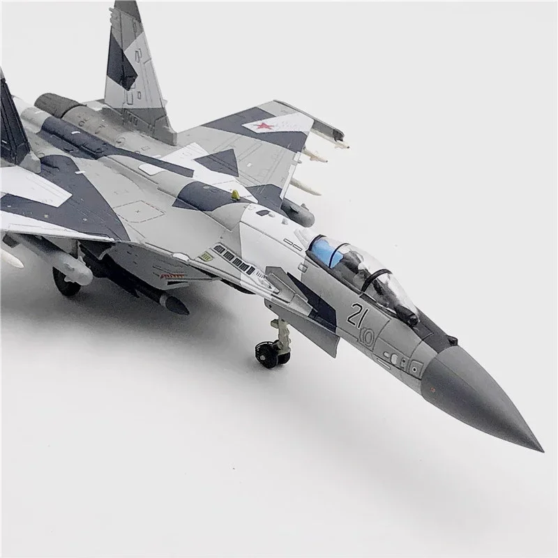 1/100 Rusko Rusko Airforce SU-35 Fighter Camo Air Force One Diecast Zliatina leteckých lietadiel lietadla Lietadlo Model Zbier