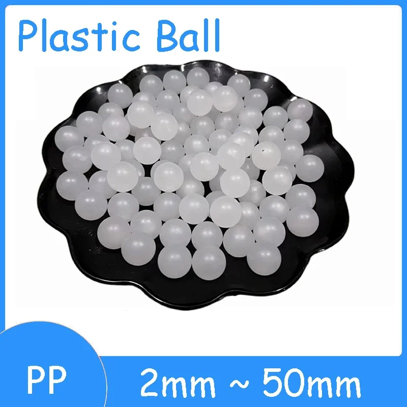 1-1000 pcs PP Plastový priemer guľôčok 2 mm 3 mm 3,175 mm 7 mm 9,525 mm-50 mm biely pevný guľôčkový plastový plastový polypropylén plávajúci plastový guľôčkový guľôčka
