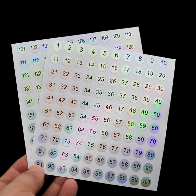 1-1000 Vodotesné číslo štítok Self Adhesive Number Sticker na nechty lak na lak na lakovaciu knižku DIY Number Number štítok nálepka