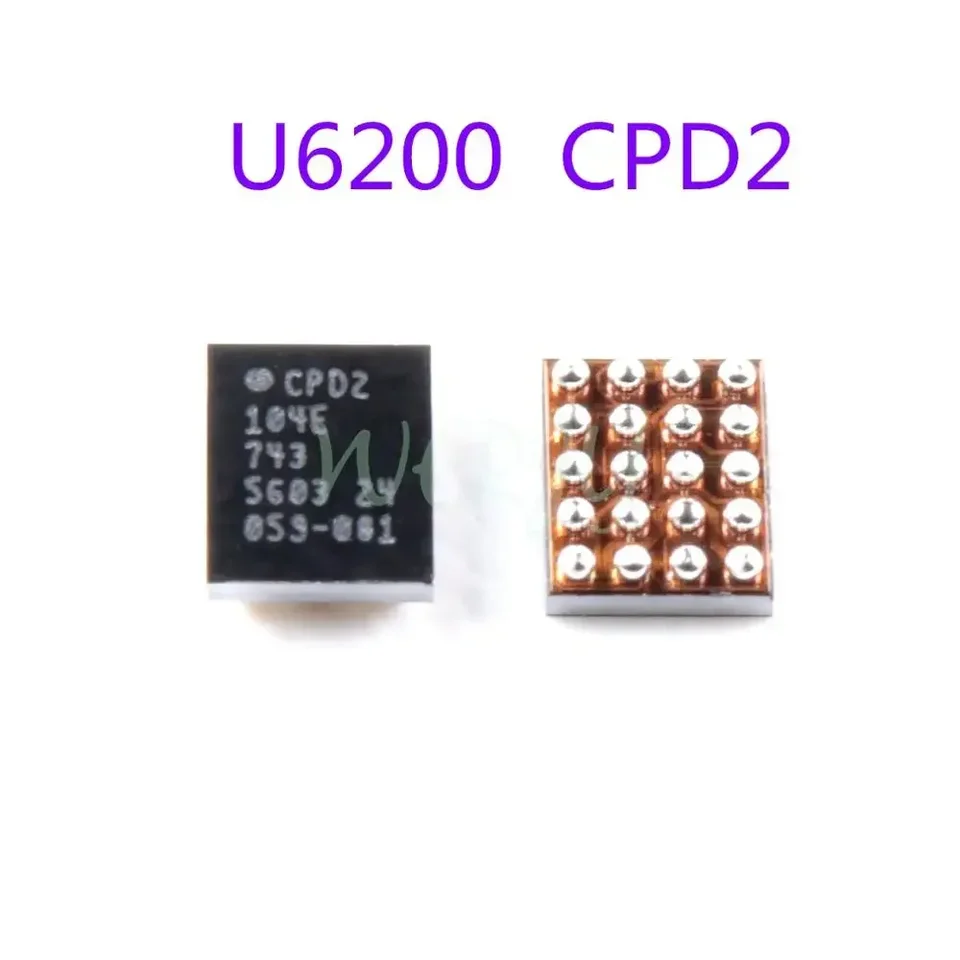1-10ks 100% Nové nové U6200 CPD2 USB-PD rýchle nabíjacie čipové čipky pre iPhone 8 8p xs xs xs-max xr