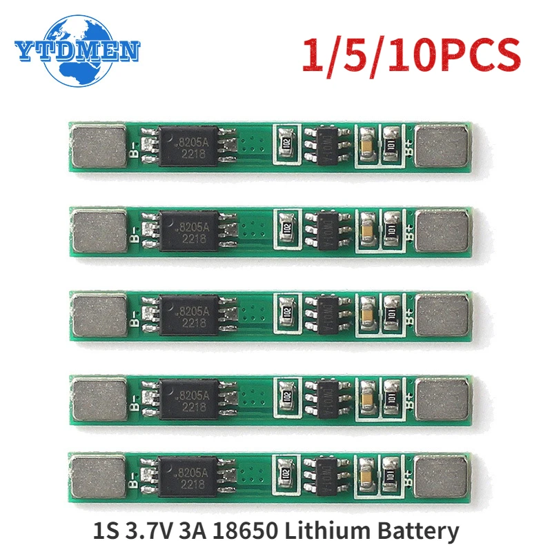 1-10ks 1s 3,7V 3a 18650 lítiová batéria nadmerného nabíjania Overcurrent Short Circuit nabíjanie Modul BMS BMS