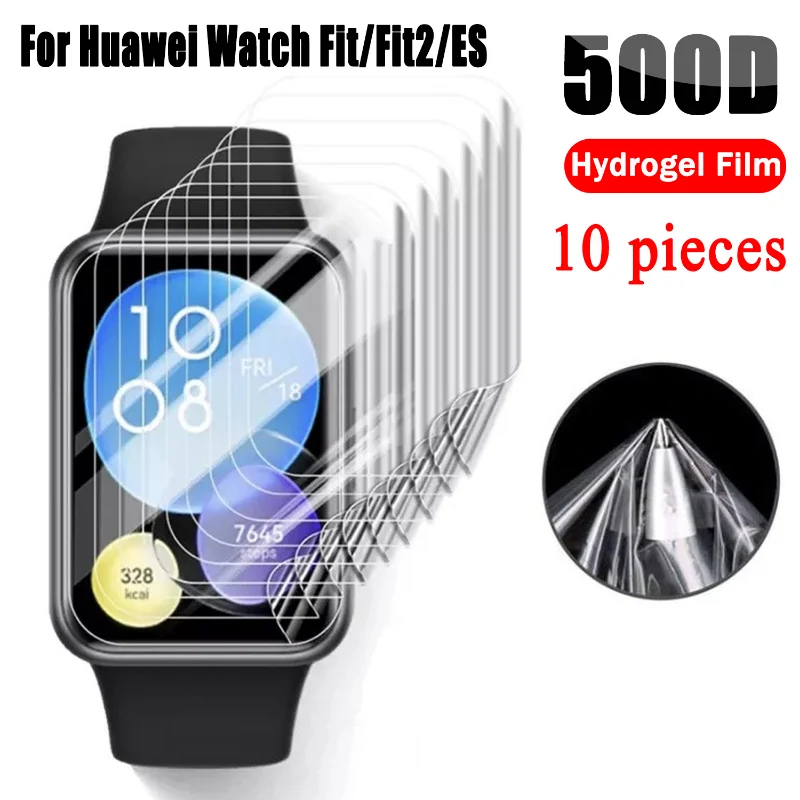 1-10ks Cover Screen Cover Cover For Huawei Watch Fit Fit2 ES Smartwatch Protective Film For Watch ES/Fit Hydrogel Film Not Glass